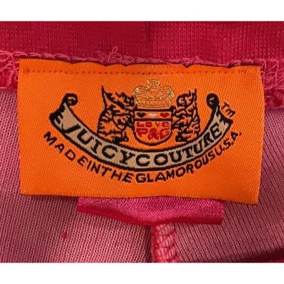 Vtg Y2K Juicy Couture Pink Velour Rhinestone Track Pants | Barbiecore McBling S - Picture 16 of 16